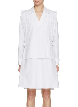 Main View - Click To Enlarge - KENZO - Pleated Cotton Shirt Dress