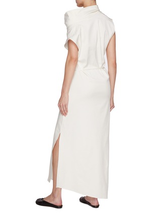 Back View - Click To Enlarge - RUOHAN - Cielo Asymmetric Maxi Dress