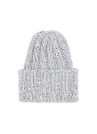 Main View - Click To Enlarge - INVERNI - Sequin Cashmere Fold Beanie