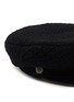 Detail View - Click To Enlarge - INVERNI - Leather Visor Cashmere Baker Boy Hat