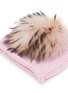 Detail View - Click To Enlarge - INVERNI - Sude Fur Pom Pom Cashmere Fold Beanie