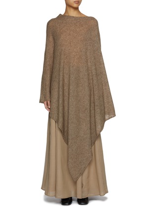 Main View - Click To Enlarge - RUOHAN - Knit Drip Cashmere Silk Cape