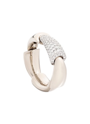 Main View - Click To Enlarge - VHERNIER - Calla The One Diamond 18K White Gold Titanium Ring — EU52