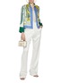 Figure View - Click To Enlarge - LILYEVE - Stand Collar Open Front Silk Jacket