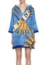 Main View - Click To Enlarge - LILYEVE - Hooded V-neck Mini Terry Dress