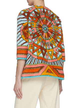 Back View - Click To Enlarge - LILYEVE - Collarless Open Front Terry Jacket
