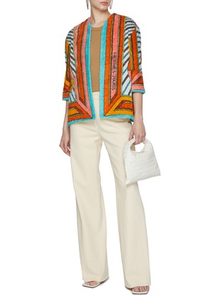 Figure View - Click To Enlarge - LILYEVE - Collarless Open Front Terry Jacket