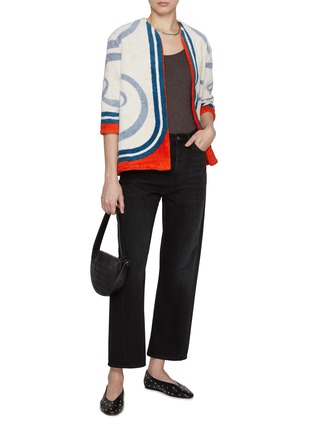 Figure View - Click To Enlarge - LILYEVE - Collarless Open Front Terry Jacket