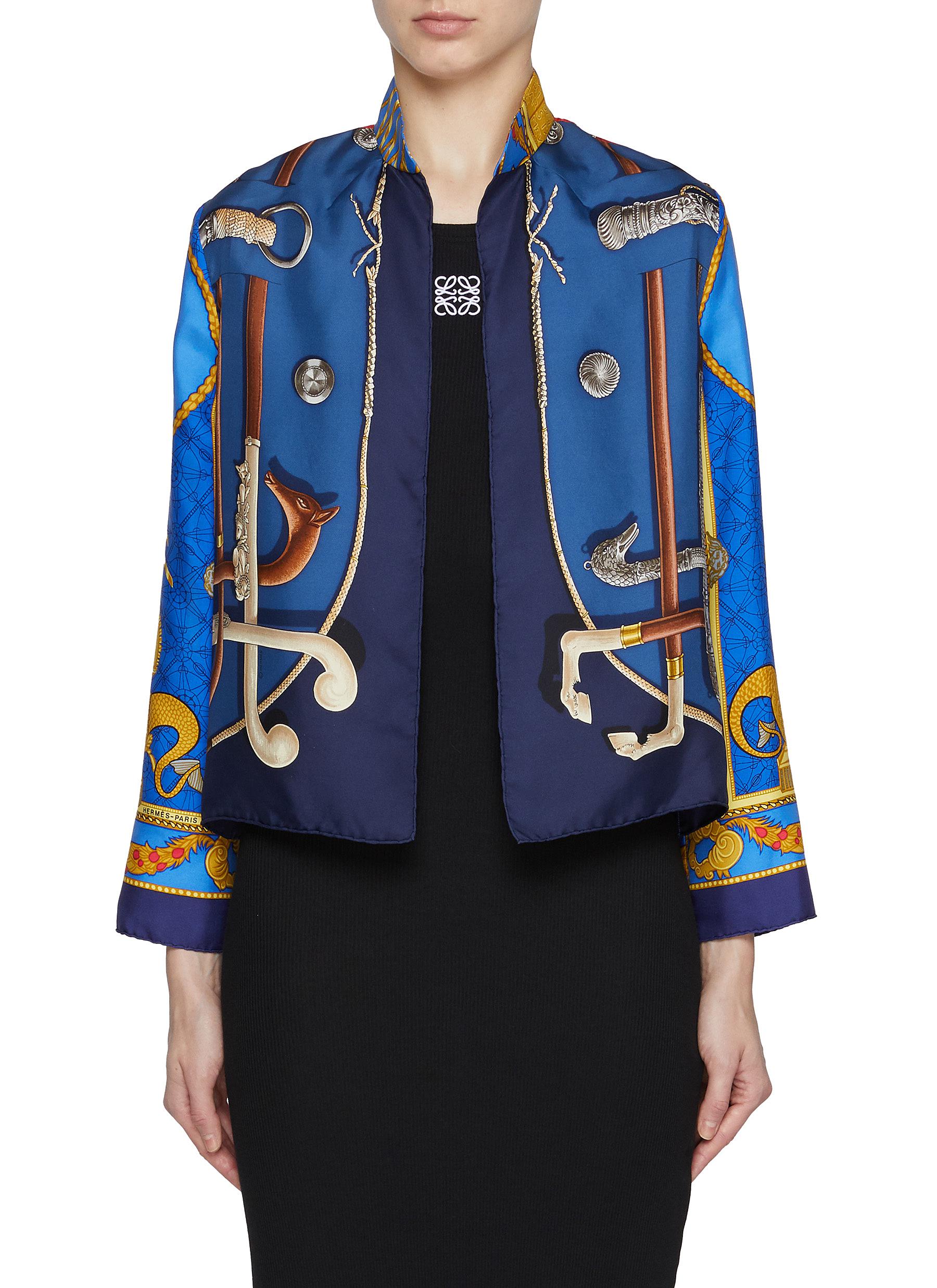 ジャケット・アウター LAZY AND EASY collar fake far jacket F2CE Distressed Badge Patchwork Jacket