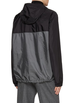 Back View - Click To Enlarge - PRADA - Two-Tone Hooded Windbreaker Jacket