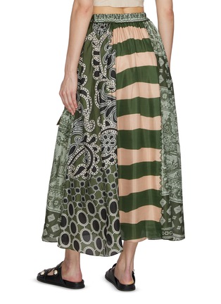 Back View - Click To Enlarge - STUDIO 133 BIYAN - Contrast Print Silk Gathered Skirt