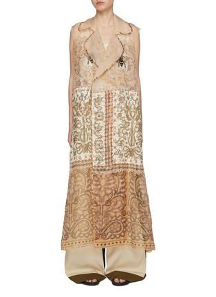 Main View - Click To Enlarge - STUDIO 133 BIYAN - Embroidered Lace Vest