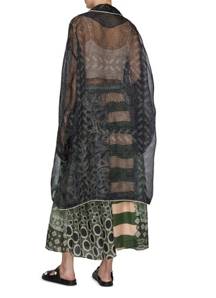 Back View - Click To Enlarge - STUDIO 133 BIYAN - Oversized Sheer Silk Coat