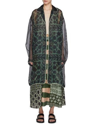 Main View - Click To Enlarge - STUDIO 133 BIYAN - Oversized Sheer Silk Coat