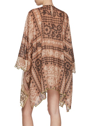 Back View - Click To Enlarge - STUDIO 133 BIYAN - Embroidered Lace Oversized Tunic Blouse