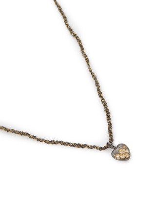 Detail View - Click To Enlarge - MARIE LAURE CHAMOREL - N° 890 Gold Finished Sterling Silver Ruthenium Necklace