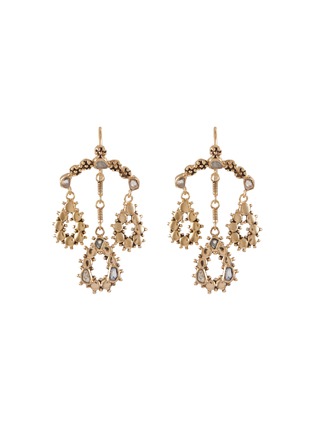 Main View - Click To Enlarge - MARIE LAURE CHAMOREL - N° 849 Gold Finished Diamond Earrings