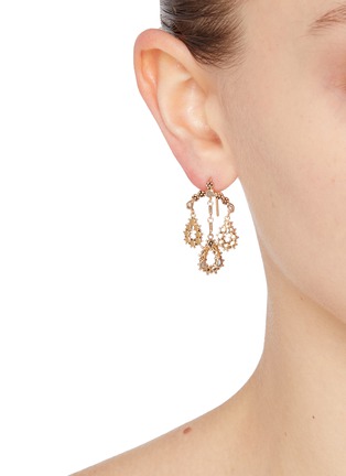 Figure View - Click To Enlarge - MARIE LAURE CHAMOREL - N° 849 Gold Finished Diamond Earrings