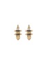 Main View - Click To Enlarge - MARIE LAURE CHAMOREL - Gold Finished Sterling Silver Diamond Earrings