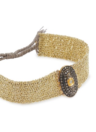 Detail View - Click To Enlarge - MARIE LAURE CHAMOREL - N° 862 Gold Finished Sterling Silver Silk Yarn Bracelet