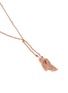 Detail View - Click To Enlarge - MARIE LAURE CHAMOREL - N° 359 Pink Gold Finished Sterling Silver SIlk Yarn Necklace