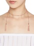 Figure View - Click To Enlarge - MARIE LAURE CHAMOREL - N° 359 Pink Gold Finished Sterling Silver SIlk Yarn Necklace