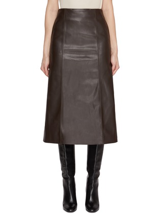 Main View - Click To Enlarge - SANDBEIGE - Grace Faux Leather Skirt