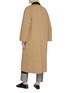 Back View - Click To Enlarge - SANDBEIGE - Contrast Collar Cotton Blend Trench Coat