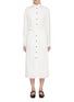 Main View - Click To Enlarge - SANDBEIGE - Emma Stand Collar Cotton Dress