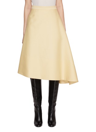 Main View - Click To Enlarge - SANDBEIGE - Birkin Asymmetrical Wool Skirt