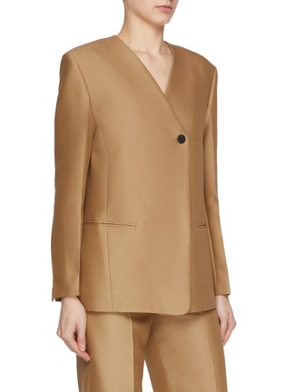 Detail View - Click To Enlarge - SANDBEIGE - Birkin Wool Silk Jacket