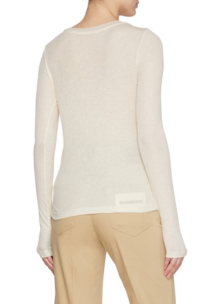 Back View - Click To Enlarge - SANDBEIGE - Sugar Wool T-Shirt