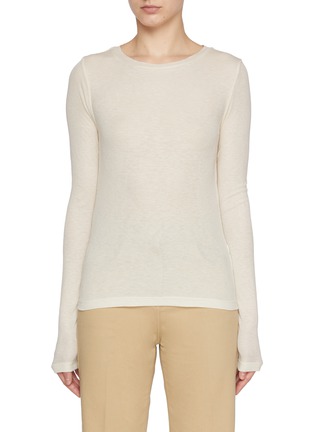 Main View - Click To Enlarge - SANDBEIGE - Sugar Wool T-Shirt