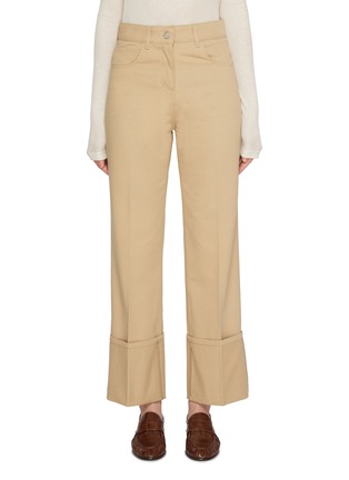 Main View - Click To Enlarge - SANDBEIGE - Benjamin Cropped Cotton Pants