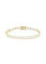 Main View - Click To Enlarge - CZ BY KENNETH JAY LANE - Cubic Zirconia 14K Gold Plated Brass Tennis Bracelet