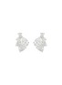 Main View - Click To Enlarge - CZ BY KENNETH JAY LANE - Cubic Zirconia Rhodium Plated Brass Cluster Half Earrings