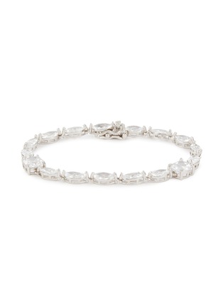 Main View - Click To Enlarge - CZ BY KENNETH JAY LANE - Cubic Zirconia Rhodium Plated Brass Tennis Bracelet