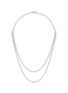 Main View - Click To Enlarge - CZ BY KENNETH JAY LANE - Cubic Zirconia Rhodium Plated Brass Layered Tennis Necklace