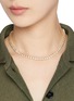 Figure View - Click To Enlarge - CZ BY KENNETH JAY LANE - Cubic Zirconia 14K Gold Plated Brass Tennis Necklace