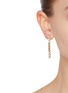 Figure View - Click To Enlarge - CZ BY KENNETH JAY LANE - Cubic Zirconia 14k Gold Plated Brass Linear Earrings