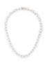 Main View - Click To Enlarge - CZ BY KENNETH JAY LANE - Cubic Zirconia Rhodium Plated Brass Sqaure Marquis Tennis Necklace