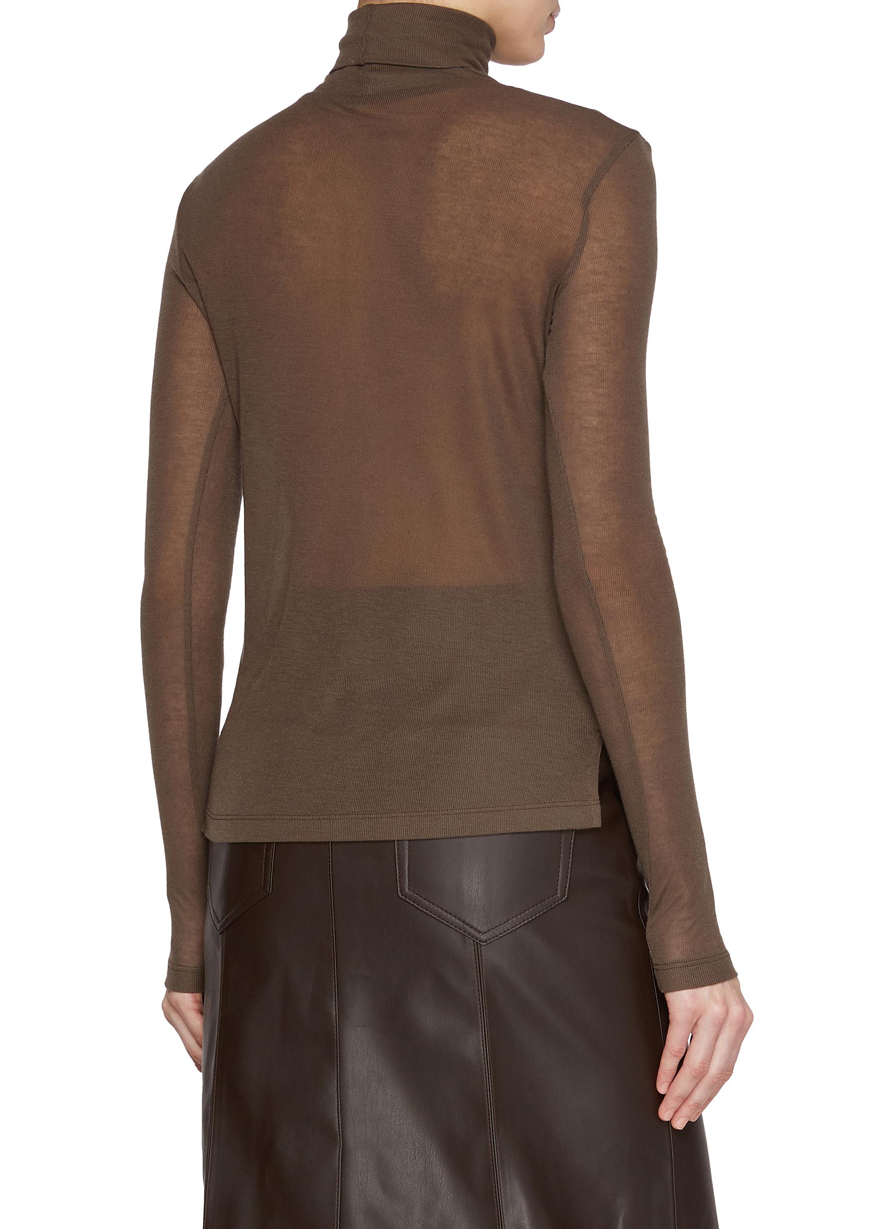 Sandy Turtleneck Wool Blend Top - Thumbnail 3