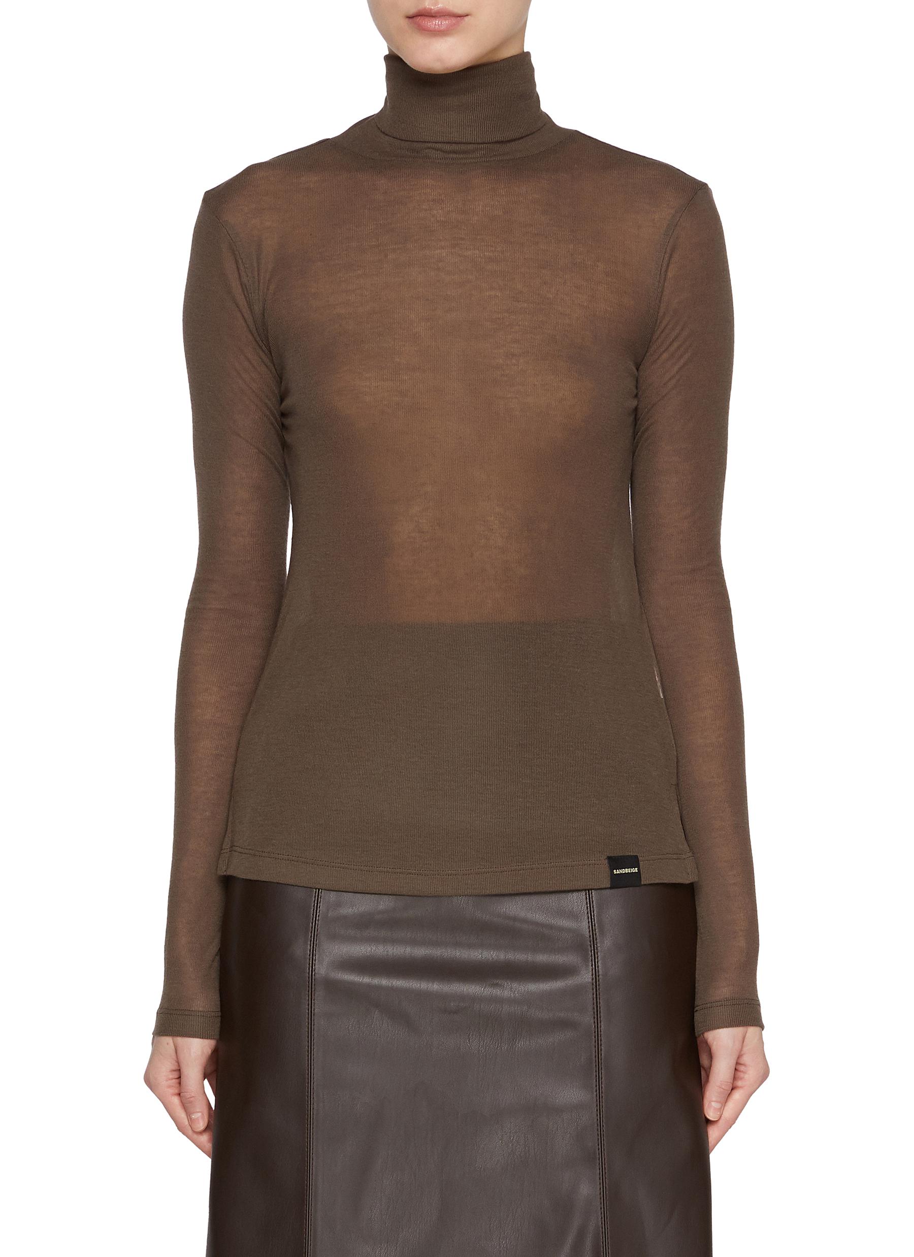 SANDBEIGE | Sandy Turtleneck Wool Blend Top | Women | Lane SANDBEIGE | Sandy Turtleneck Wool Blend Top | Women | Lane