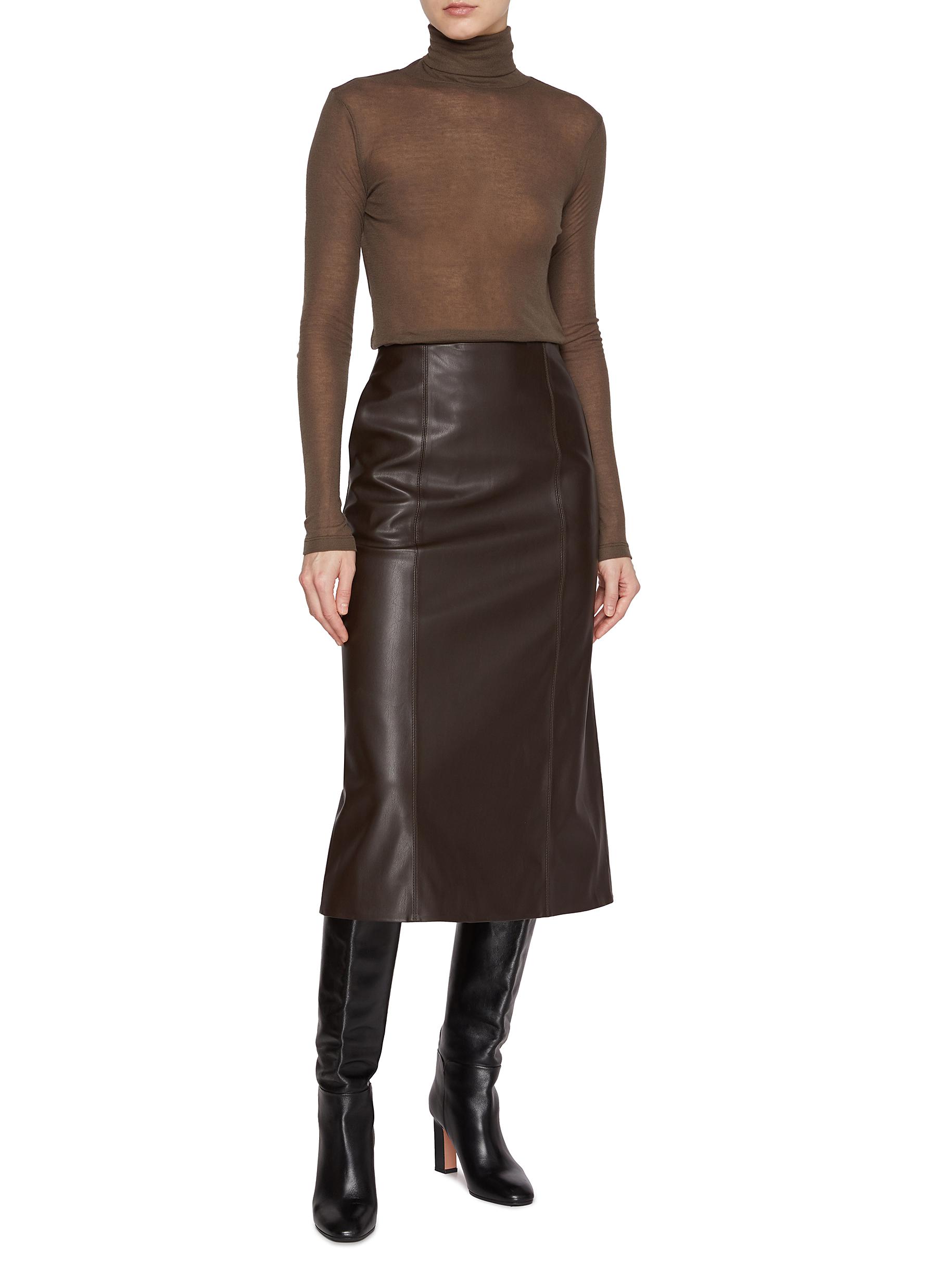 Sandy Turtleneck Wool Blend Top - Thumbnail 2