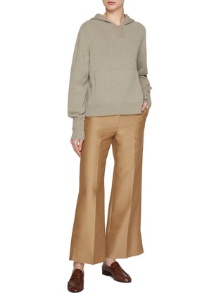 Figure View - Click To Enlarge - SANDBEIGE - Bella Wool Cashmere Hoodie