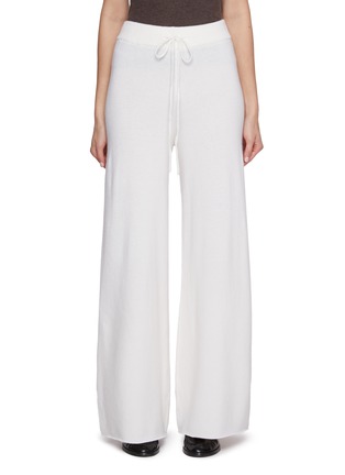 Main View - Click To Enlarge - WILD CASHMERE - Stella Knitted Wide Leg Wool Cashmere Pants