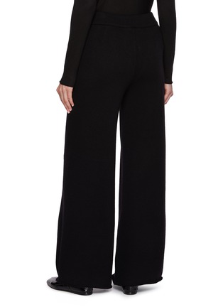 Back View - Click To Enlarge - WILD CASHMERE - Stella Knitted Wide Leg Wool Cashmere Pants