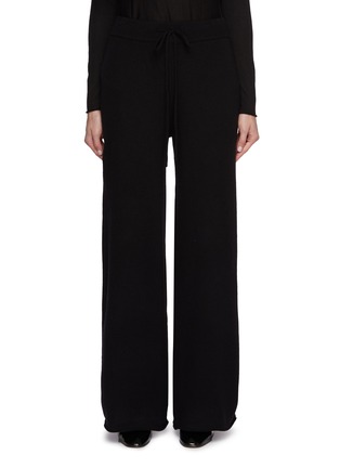 Main View - Click To Enlarge - WILD CASHMERE - Stella Knitted Wide Leg Wool Cashmere Pants