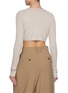 Back View - Click To Enlarge - WILD CASHMERE - Cropped Crewneck Silk Cashmere Sweater