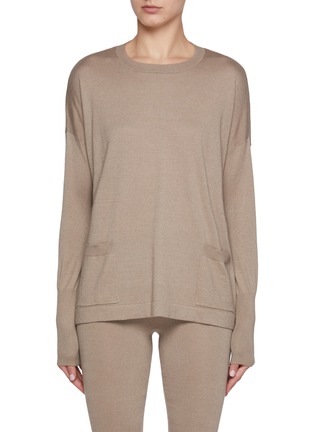 Main View - Click To Enlarge - WILD CASHMERE - Caroline Boxy Crewneck Silk Cashmere Sweater